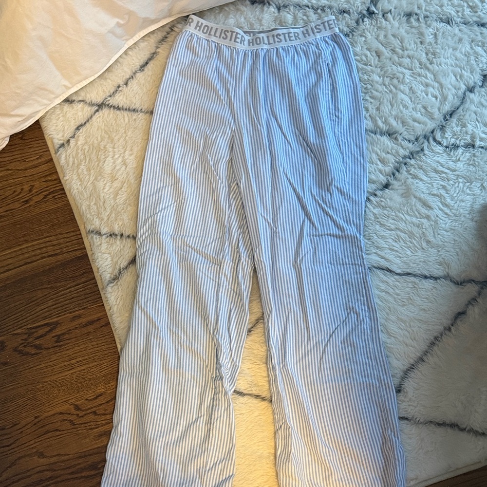 Hollister Light Blue Striped Lounge Pants